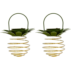 Luce bianca calda YB0025 ananas solare in ferro battuto a sospensione a LED (24 perle di lampada * 2 pezzi) - ASUPERMALL características