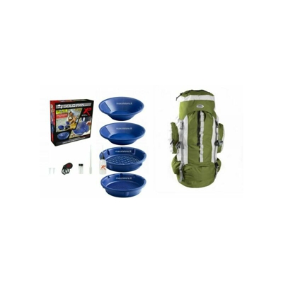 kit gold pan premium lorer batee batea setaccio ricerca oro + zaino - XP