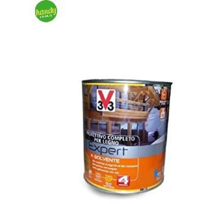 Protettivo Completo Expert Vernice Solvente per Legno Finestre Infissi Travi - Colore: Noce Scuro - Formato: 0,75 Lt - V33