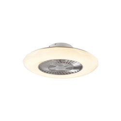 QAZQA Ventilatori da soffitto clima - Design - Plastico,Acciaio - Bianco/Argento - Tondo Non sostituibile Max. 1 x 40 Watt precio