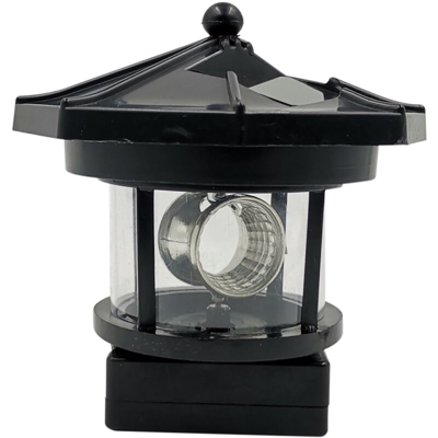 Lampada rotante a LED a torre solare nera 005 - ASUPERMALL