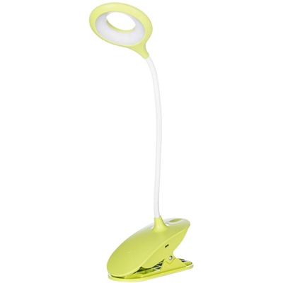 lampada da tavolo pieghevole a led con clip 5500k bianco verde chiaro dimmerazione continua + USB - ASUPERMALL