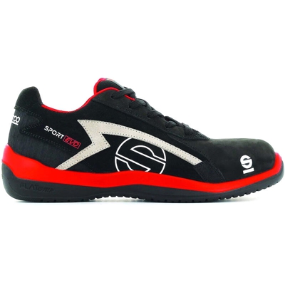 Sparco Teamwork - Sparco Sport Evo S3 SRC Scarpe antinfortunistiche outdoor in pelle Nubuck Rosso-Nere, taglia 41