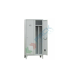 Pack Services - Armadio spogliatoio sporco pulito in metallo, 2 vani, 2 tramezzi, Mis. 800 L x 500 P x 1800 H mm, maniglia in metallo (2 Vani - Mis. en oferta