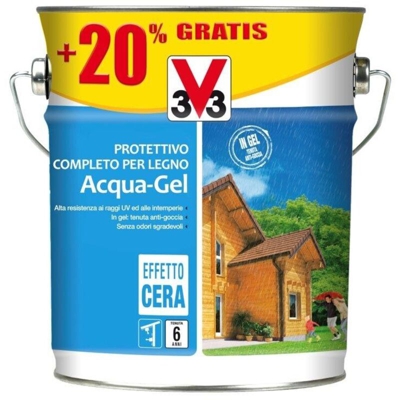 Protettivo Completo Legno Acqua-Gel Colore Noce Chiaro 2,5 litri - V33