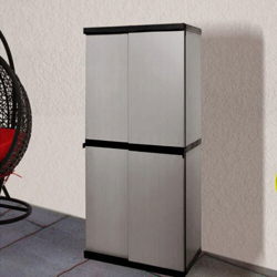 Lgvshopping - Mobile Armadio in Plastica Alto 4 Piani e Due Ante Scorrevoli Mongardi 7891C04 en oferta