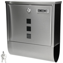 Cassetta postale acciaio buca lettere posta esterno con chiave e porta giornale - ECD GERMANY precio