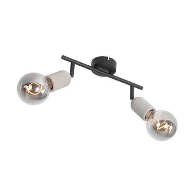 QAZQA Faretto pedra - rustico - Pietra/calcestruzzo,Acciaio - Nero/Grigio - Oblungo Max. 2 x Watt