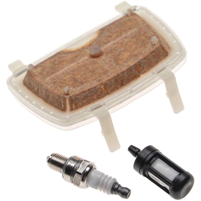 vhbw filtro dell'aria, filtro carburante, candela sostituisce Stihl 1139 120 1602 per motosega - Set per manutenzione