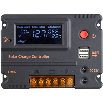 Regolatore solare, 12V / 24V-10A, display LCD - ASUPERMALL