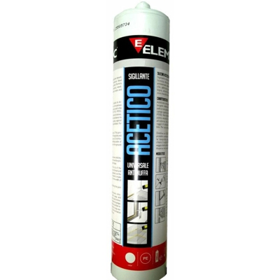 Elematic Silicone Sigillante multiuso Acrilico Bianco per edilizia 280 ml