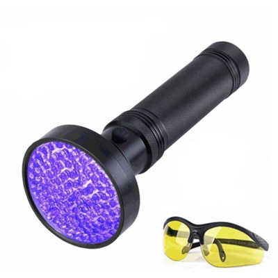 Rilevatore di urina per cani e gatti per animali domestici torcia nera + occhiali 395nm banda viola senza batteria - ASUPERMALL