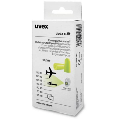 Uvex 2112133 x-fit Tappi per le orecchie 37 dB usa e getta 15 Paio/a