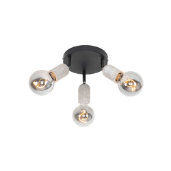 QAZQA Faretto pedra - rustico - Pietra/calcestruzzo,Acciaio - Nero/Grigio - Tondo Max. 3 x Watt precio