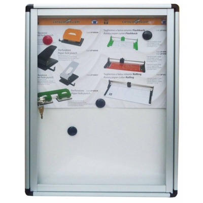 Bacheca In Allum. C/Fondo Magnet.450X600X45Mm - SALONE