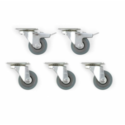 blumfeldt Hiddensee Rotelle per Poltrona da Spiaggia con Freni 50x17cm 500kg max características