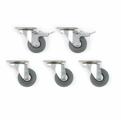 blumfeldt Hiddensee Rotelle per Poltrona da Spiaggia con Freni 50x17cm 500kg max