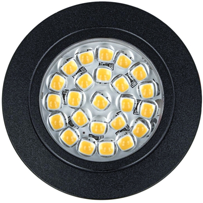 FP3325NN Mini Faretto Led Da Incasso Dimmerabile Touch On Off Carcassa Nera Luce Neutro 4500K DC12V 2,5W Rotondo Foro 60mm - Ledlux