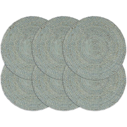 Vidaxl - Tovagliette 6 pz Verde Oliva Neutro 38 cm Rotonde in Juta características