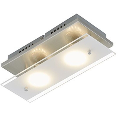APPLIQUE LED TELL 2 x GU10 3 watt NICKEL SATINATO - Briloner