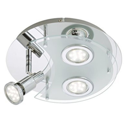 SPLASH - PLAFONIERA DIAMETRO 27cm 3 LUCI 3W GU10 LED CROMO IP20 - BRILONER características