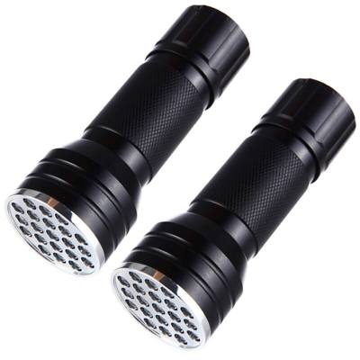 Rilevatori di urina per cani e gatti per animali domestici 2 confezioni torcia a raggi ultravioletti singola nera La lampada da 21 LED richiede 3