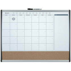 Lavagna Magnetica con Organizer Mensile 58,5x43cm - Nobo en oferta