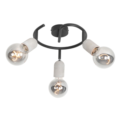 QAZQA Faretto pedra - rustico - Pietra/calcestruzzo,Acciaio - Nero/Grigio - Tondo Max. 3 x Watt