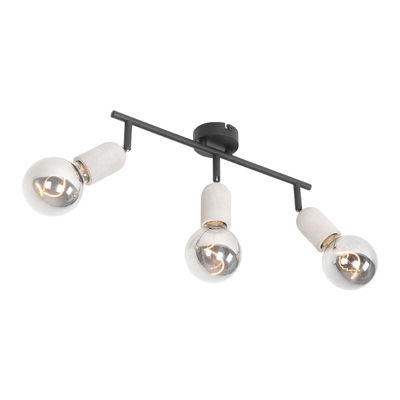 QAZQA Faretto pedra - rustico - Pietra/calcestruzzo,Acciaio - Nero/Grigio - Oblungo Max. 3 x Watt