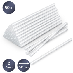 Trotec Confezione di stick di colla a caldo trasparente, 50 pezzi (Ø 7 mm) precio