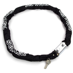 Catena Con Lucchetto + 2 Chiavi In Acciaio Rivestito 1,2Mt 8Mm Moto Bici Nero - BAKAJI en oferta