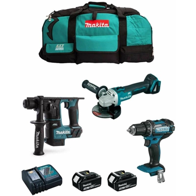 MAKITA Kit MPK18323A (DGA504 + DDF482 + DHR171 + 2 x 3,0 Ah + DC18RC + LXT600)