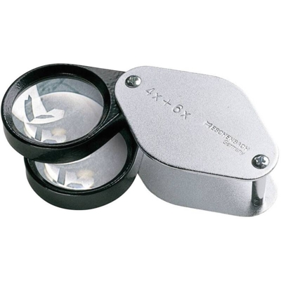 Eschenbach 1187 Lente dingrandimento pieghevole Ingrandimenti: 4 x, 6 x, 10 x Lente: (Ø) 27 mm