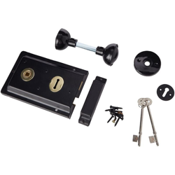 Rim - Serratura con maniglie, 15 cm x 10 cm, colore: Nero - ERA en oferta