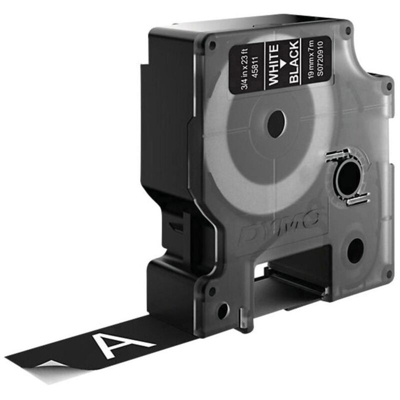 Nastro indicatore d1 19mmx7m nero/bianco - Dymo