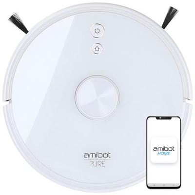 Amibot Pure Laser H2o - Robot Lava E Aspira Laser Collegato (ios E Android), 3000pa, 230 Minuti