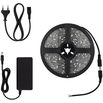 Kit Striscia LED 32W 30LED/m 5m IP65 con Alimentatore Bianco Naturale 4000K - 4500K - LEDKIA