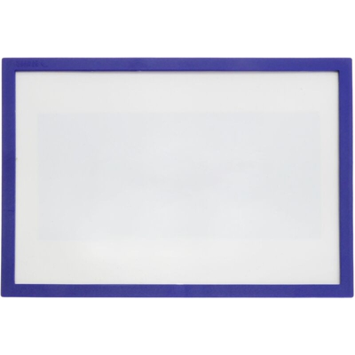 Etichetta magnetica con telaio blu e magnete segni 100x68mm - Primematik