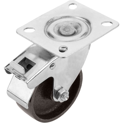 PrimeMatik - Rotelle pivotanti ruote industriale di metallo con freno 75 mm