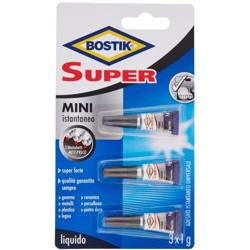 ADESIVO UNIVERSALE 'SUPER MINI' gr. 3 - 3 pz x 1 gr. (clip strip) - BOSTIK precio