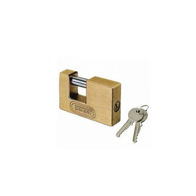 LUCCHETTO DI SICUREZZA 75 mm POTENT X SERRANDE IN OTTONE CON 2 CHIAVI