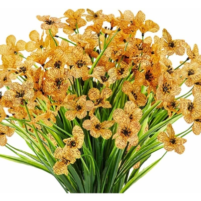 10 mazzi di fiori artificiali per esterni resistenti ai raggi UV senza dissolvenza fiori viola finti per interni esterni piante pensili giardino