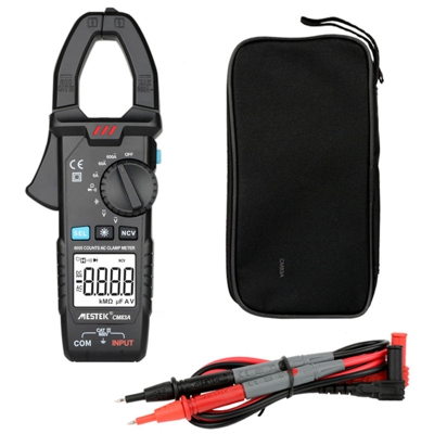 MESTEK Digital Clamp Meter 600A AC corrente 600V AC / DC attesa di tensione di capacita dei dati di misura retroilluminazione NCV Tester multimetro