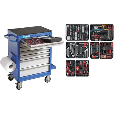 Carrello completo di utensili Fervi C960C