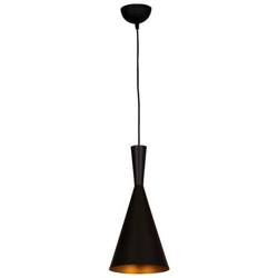 Lampada A Sospensione Collezione Metal Nera e Oro, in Metallo e Vernice. en oferta