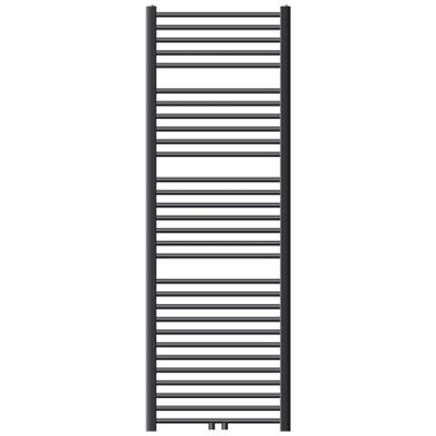 Termosifone (radiatore) Bagno, Ecd Germany, Modello Sahara, 600 X 1800 Mm, Antracite, Dritto, Con Collegamento Centrale, Portasciugamani