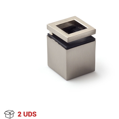 2 Reggimensola regolabile per vetro e legno, Zama, Nichel Satinato. Marchio REI