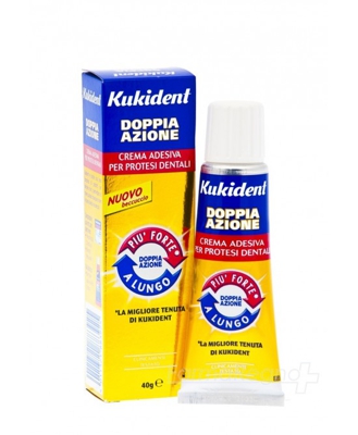 Kukident Doppia Azione Adesivo Per Protesi Dentale 40g