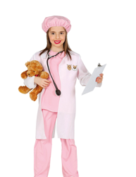 Costume veterinaria rosa bambina en oferta
