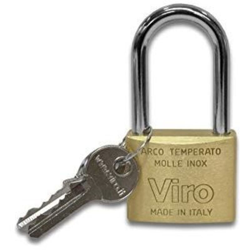 LUCCHETTO ARCO LUNGO 40MM IN OTTONE MASSICCIO 312.64 - Viro en oferta